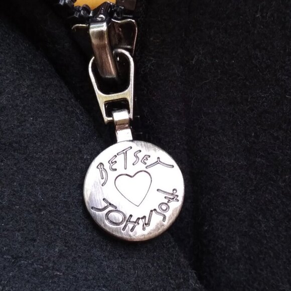 Black Skater HiLo Wool Blend High Neck Detachable Hood Leopard Lined Coat Sz4 - Picture 13 of 13